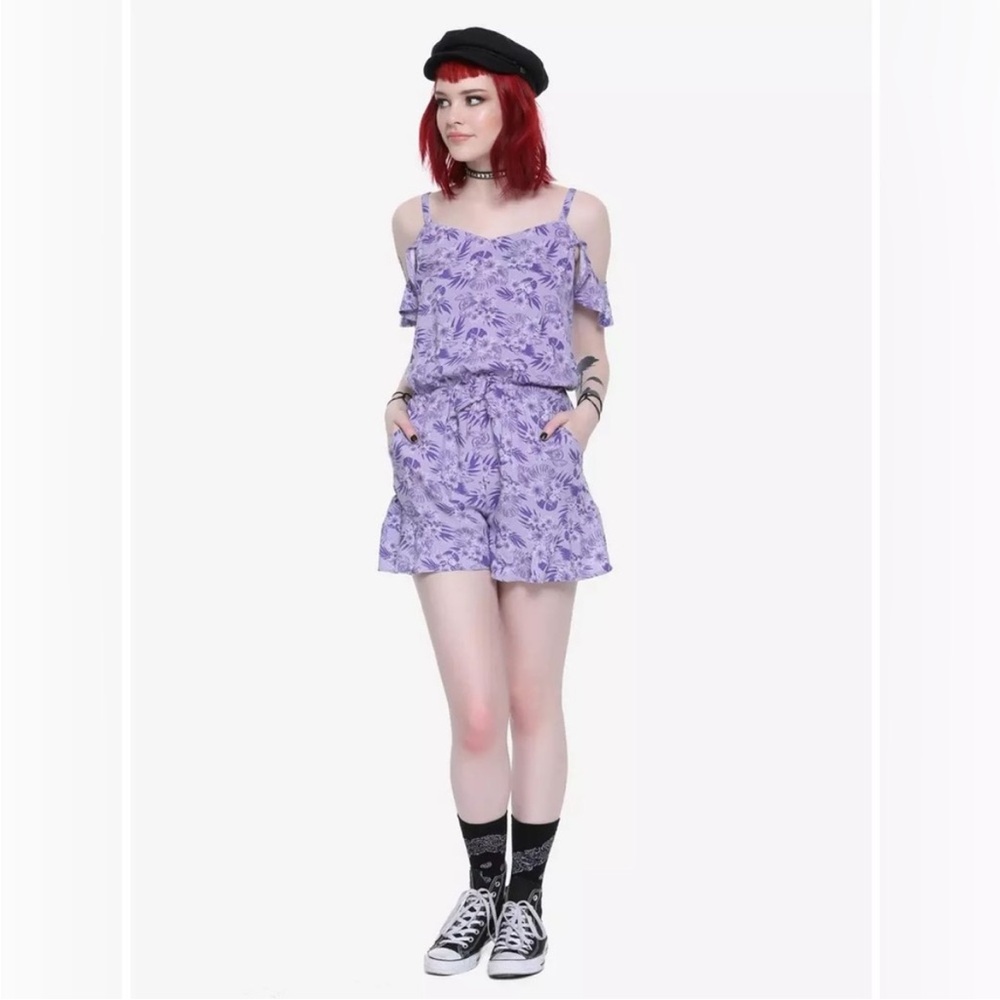 NWT Disney The Little Mermaid Ariel Off Cold Shoulder Romper - Picture 9 of 9